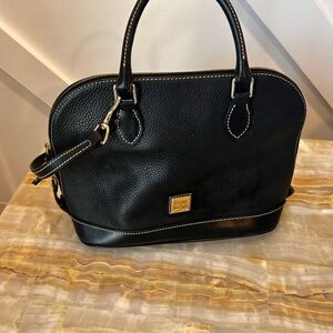 Dooney & Bourke Black Pebble Leather Satchel